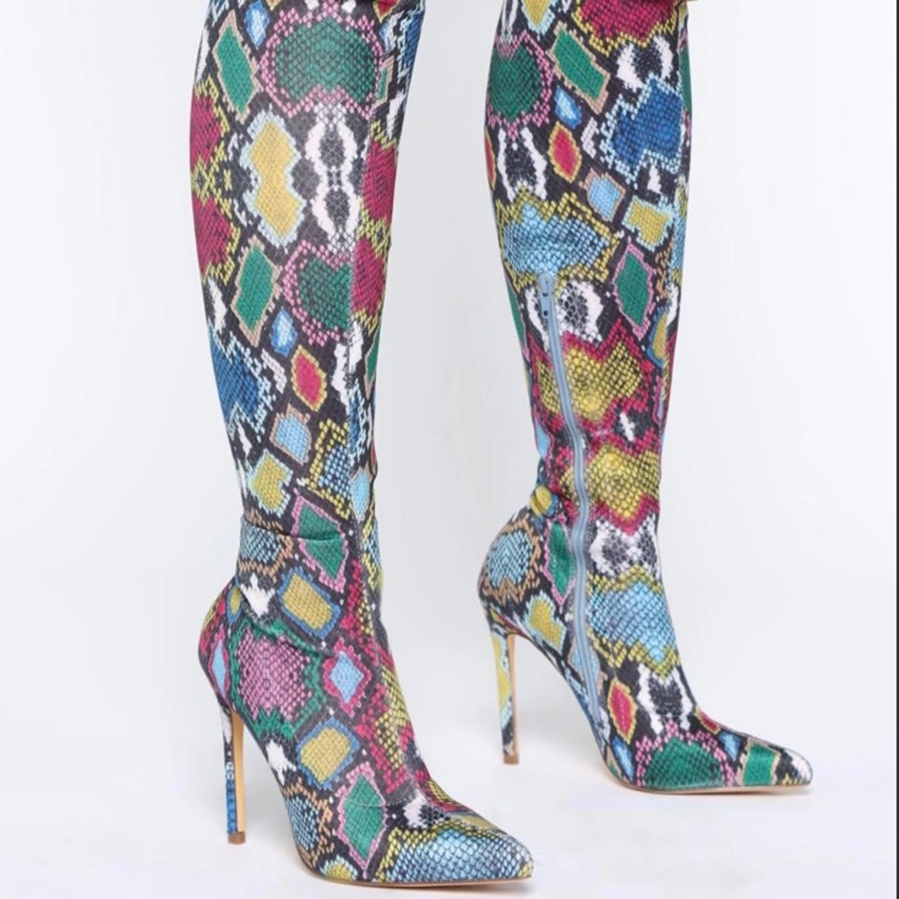 Multi Snake Heeled boot